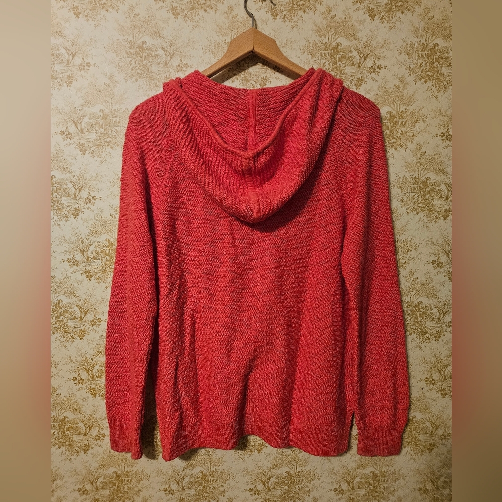 Ellen Tracy Knit Hooded  Sweater W/ Zipper - Picture 2 of 9